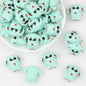 Mint Green 3D Monster Silicone Focal Beads 20pcs