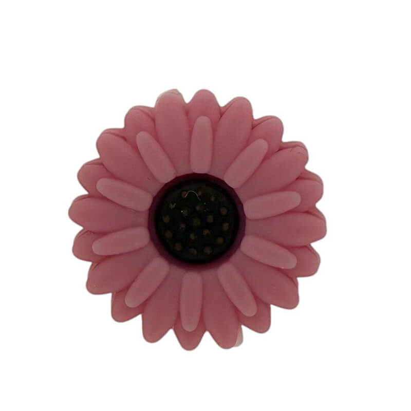 Silicone Focal Beads Daisy Sunflower Rounded Center 20pcs 29