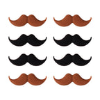 Silicone Focal Beads Beard Handlebar Mustache Textured Curved 20pcs 2