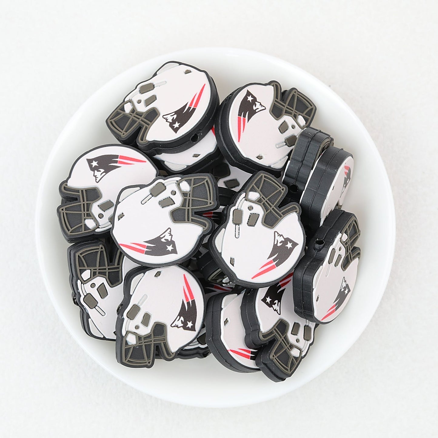 NFL Teams Silicone Focal Beads Football Helmet Design 20pcs - Team 8