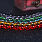 Color Transparent Glass Beads 4mm Vibrant Round Smooth 98pcs 4