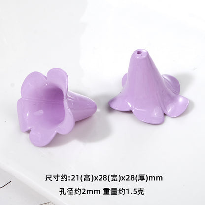 Bellflower Shaped Acrylic Beads 12x17x17mm and 21x28x28mm 50pcs 19