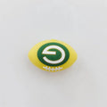 Silicone 3D Focal Beads Rugby Ball Yellow Realistic Stitching 20pcs 6