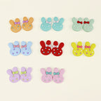 Silicone Focal Beads Bow Rabbit Head Polka Dot Pastel 20pcs 2