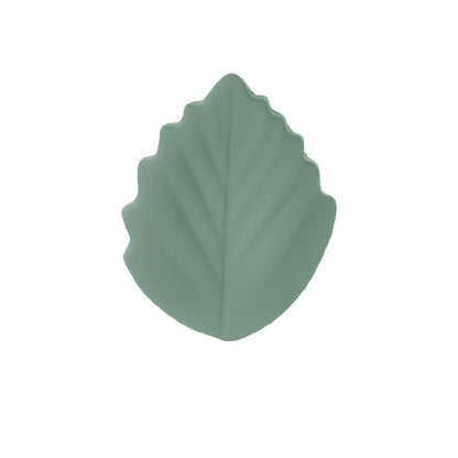 Colorful Leaf Silicone Beads Solid Color Matte Finish 20pcs 9