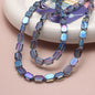Electroplated Hexagon Glass Beads 10mm Transparent Iridescent 10pcs 23