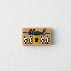 Mother Silicone Focal Beads Leopard Daisy Design 20pcs