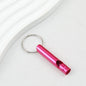 Outdoor Survival Whistle Keychain Aluminum Alloy Lightweight Durable - Rose Red