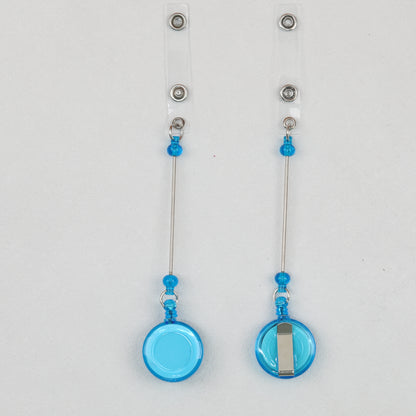 Beadable Badge Reels Retractable ID Keychain Clip
