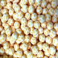15mm Silicone Beads Butterfly Printed White Gold Yellow 50pcs