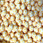 15mm Silicone Beads Butterfly Printed White Gold Yellow 50pcs