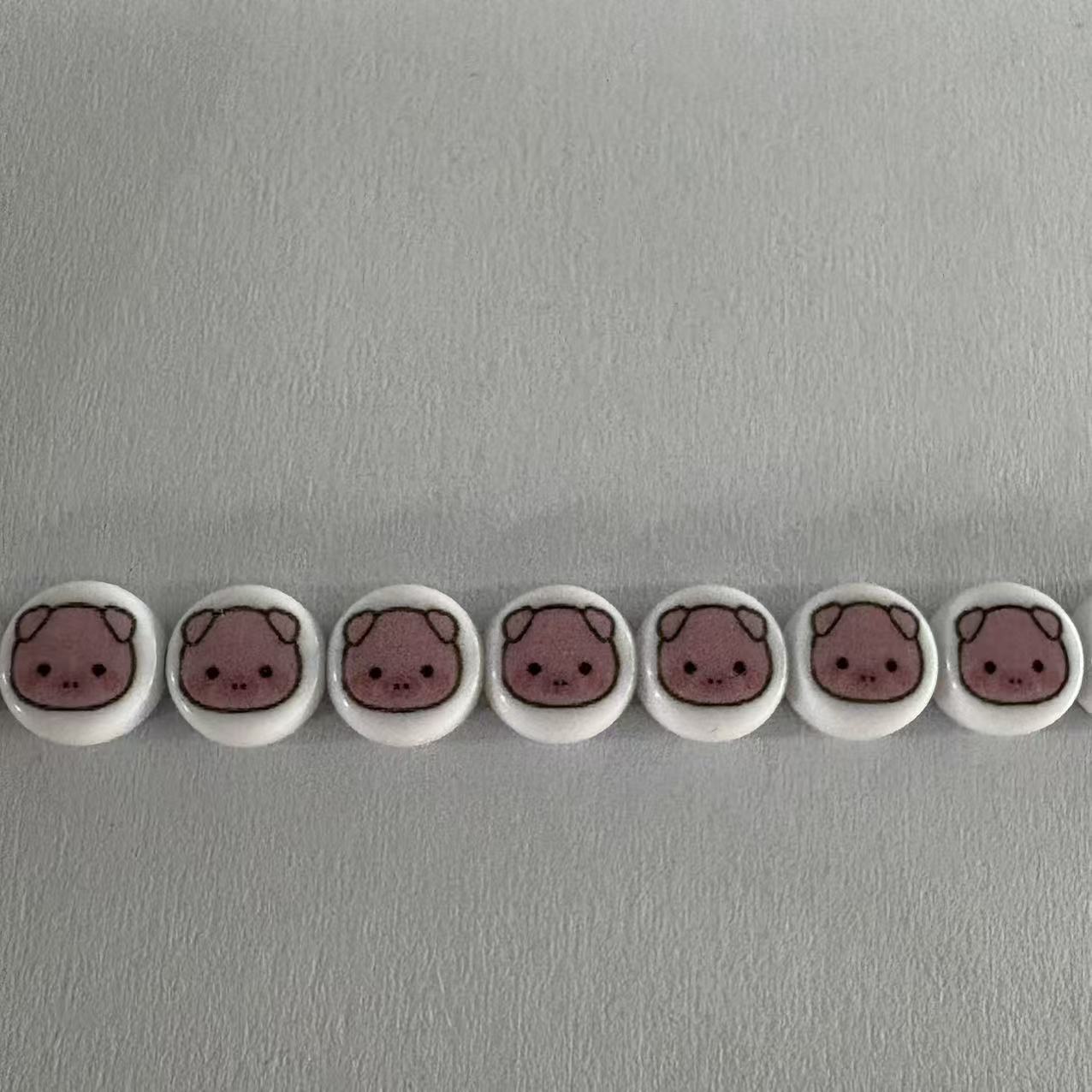 Special Character Flat Acrylic Beads 7mm 10pcs per Pack 34