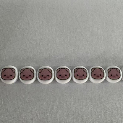 Special Character Flat Acrylic Beads 7mm 10pcs per Pack 34