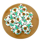 Silicone Focal Beads Easter Rabbit Bunny Holding Egg 20pcs 2