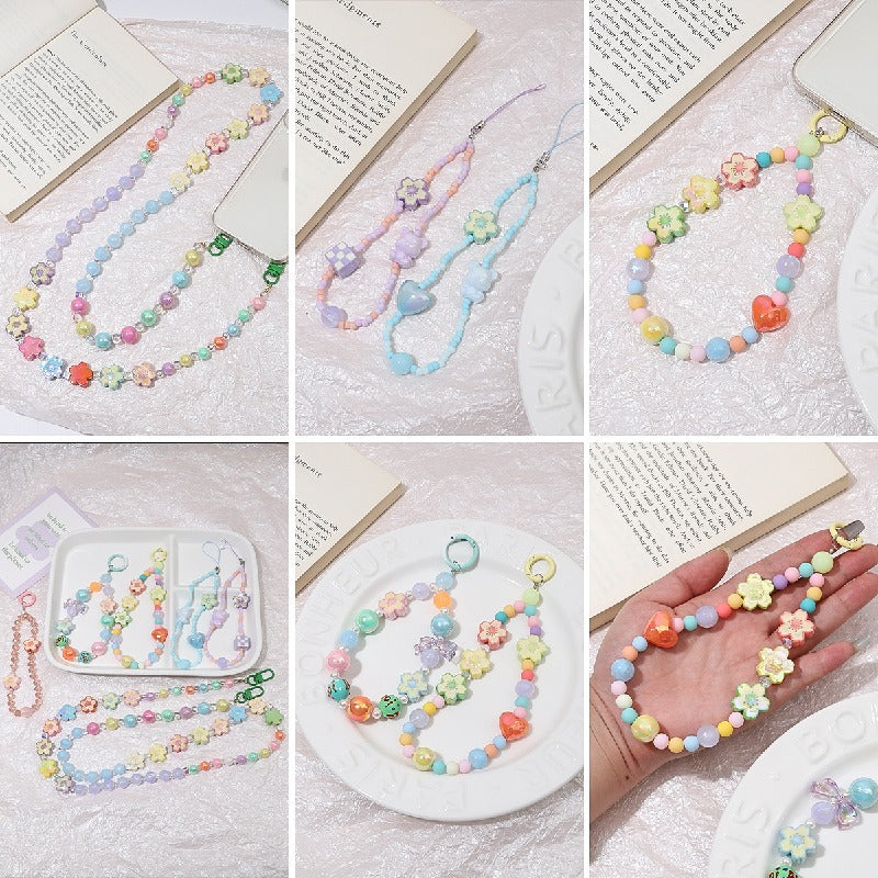 Ombre Sakura Flower Acrylic Beads 20mm Assorted Colors 4pcs 5