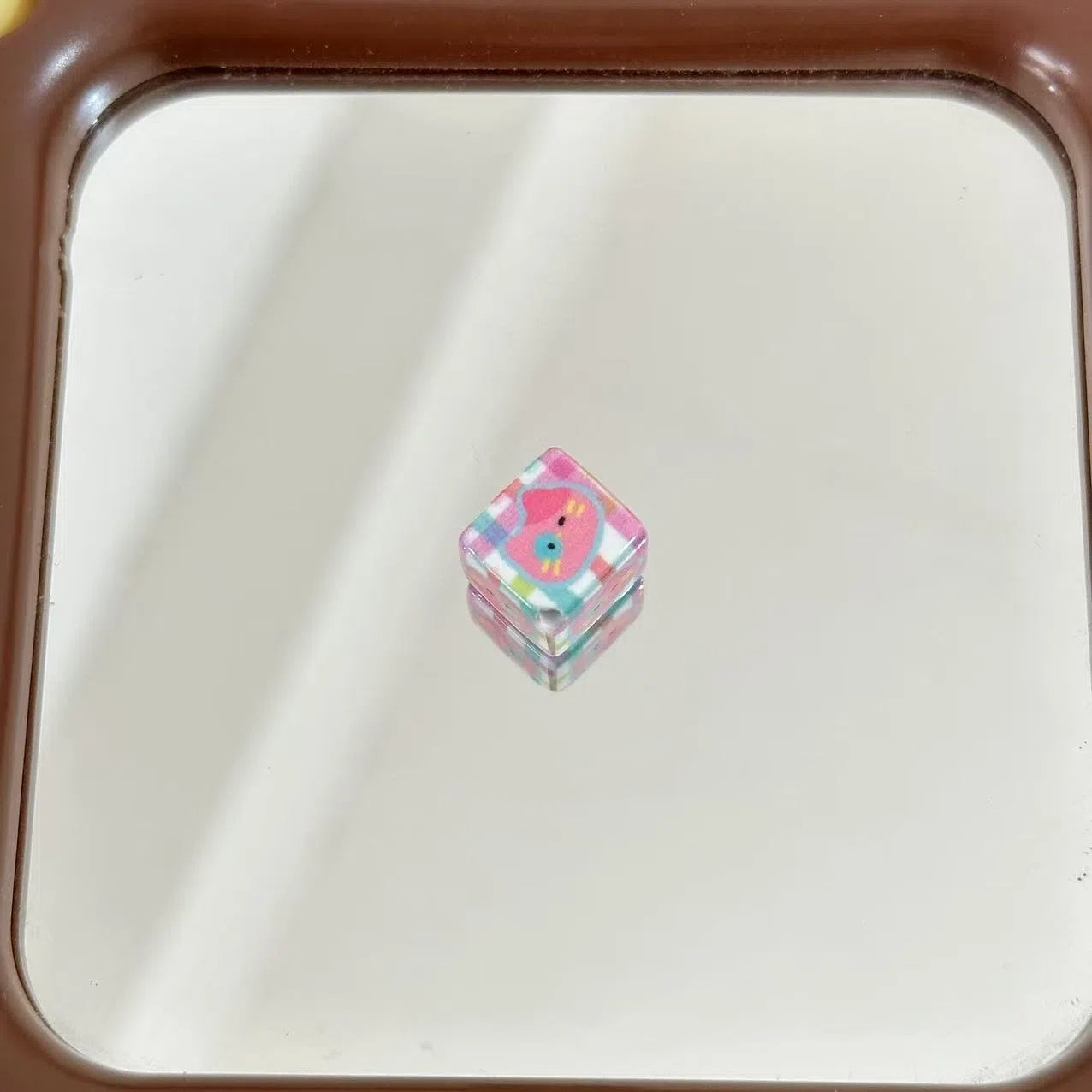 Plaid Animal Acrylic Square Beads 12mm Mixed Colors 10pcs 4