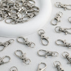 Zinc Alloy Swivel Lobster Claw Clasps Metal Nickel Plated 20pcs