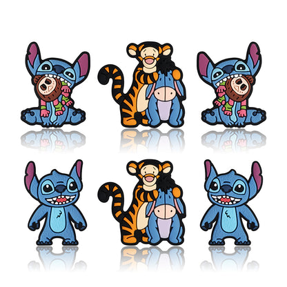 Silicone Focal Beads Disney Stitch Tigger Eeyore Character Group 20pcs 2