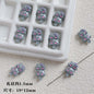 Double Kitty Stack Metal Beads 19mm Painted Alloy 10pcs 9