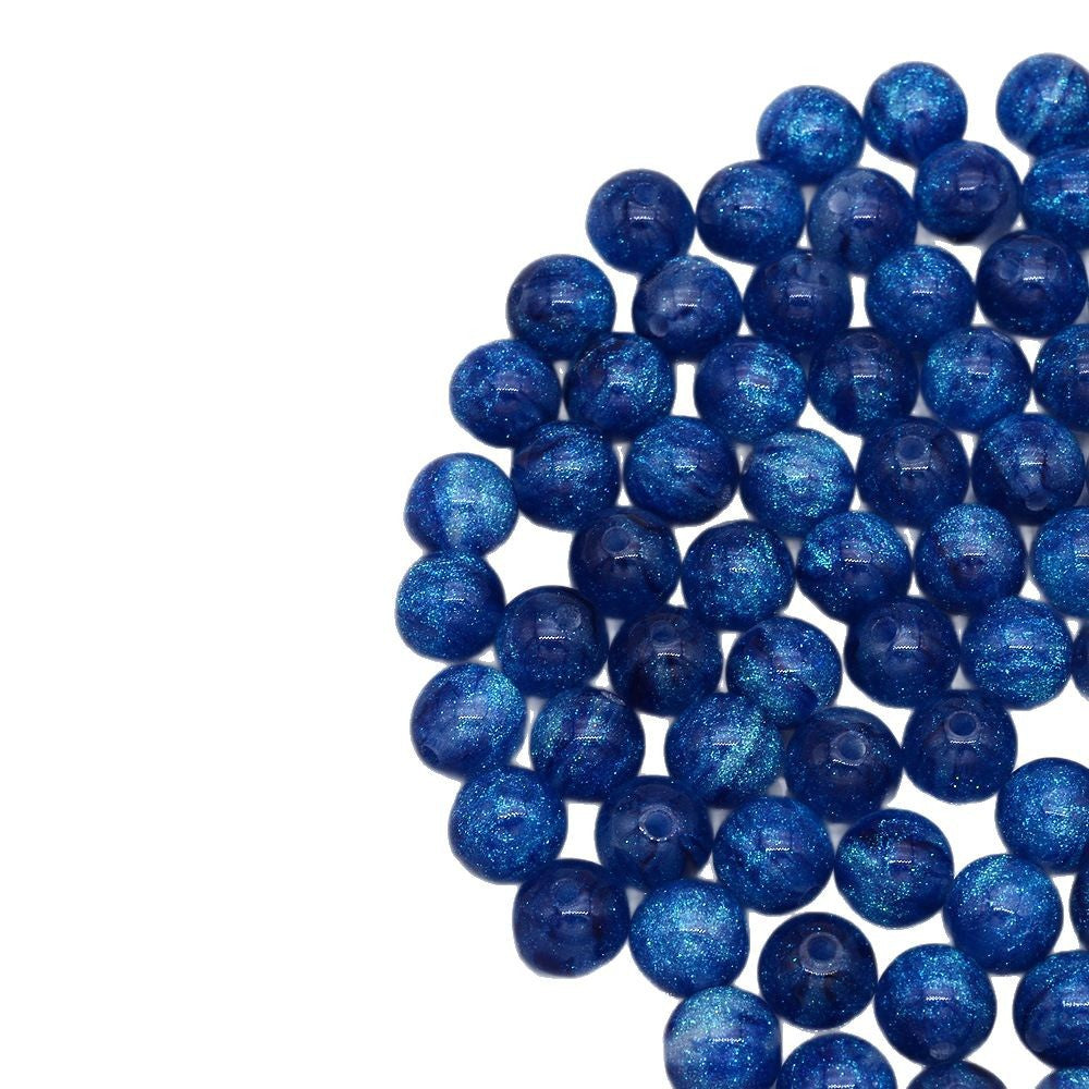 Mystic Galaxy Round Resin Beads 8mm and 10mm with Hole 100pcs 5