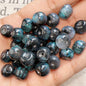 Glitter Powder Apple Resin Beads 8mm Sparkling Colors 30pcs 13