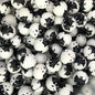 15mm Silicone Beads Black Bat Print Halloween 50pcs