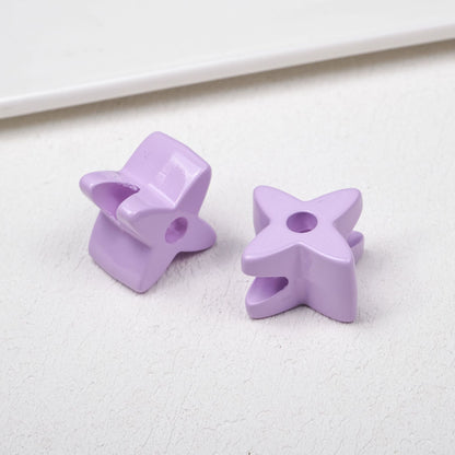 Glossy Clover Shaped Acrylic Beads 25x24x14mm Hole 6mm 20pcs 14