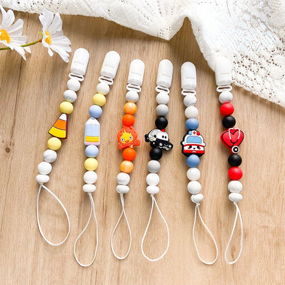 Silicone Focal Beads Police and Ambulance Cartoon Vehicle Designs 20pcs 3
