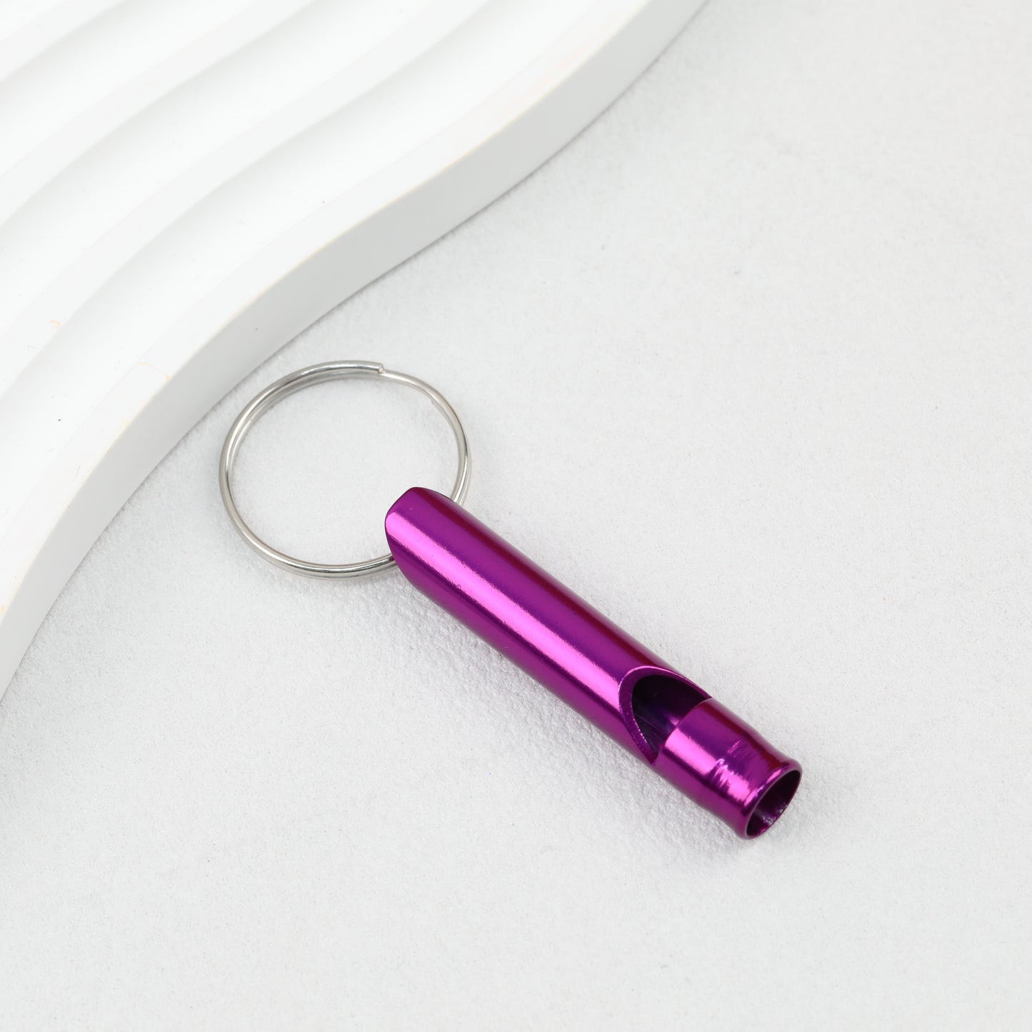 Outdoor Survival Whistle Keychain Aluminum Alloy Lightweight Durable
