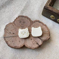 Cute Cat Head Resin Beads 20mm Playful Earth Tone 10pcs 3