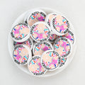 Spooky Skull Reading Round Silicone Focal Beads 20Pcs  3