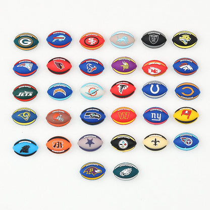 Silicone 3D NFL Focal Beads  20 pcs