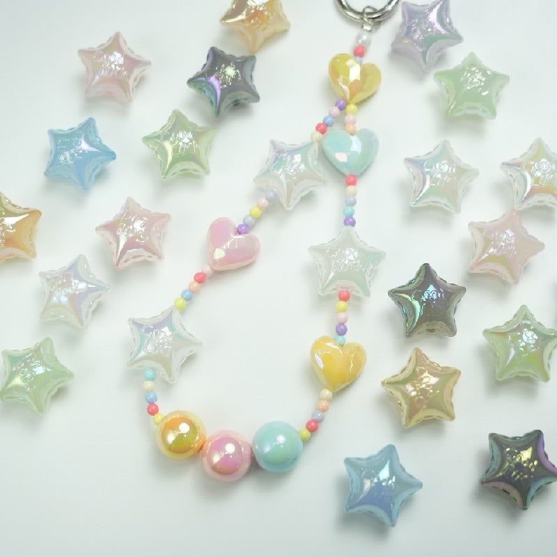 UV Finish Jelly Five-Pointed Star Acrylic Beads 25x16mm 50pcs 3