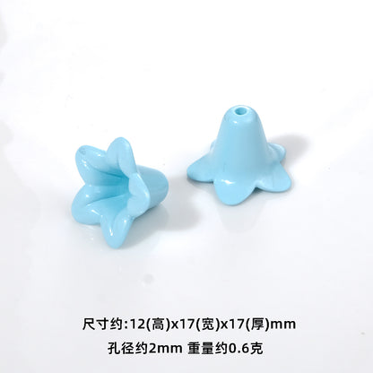 Bellflower Shaped Acrylic Beads 12x17x17mm and 21x28x28mm 50pcs 7