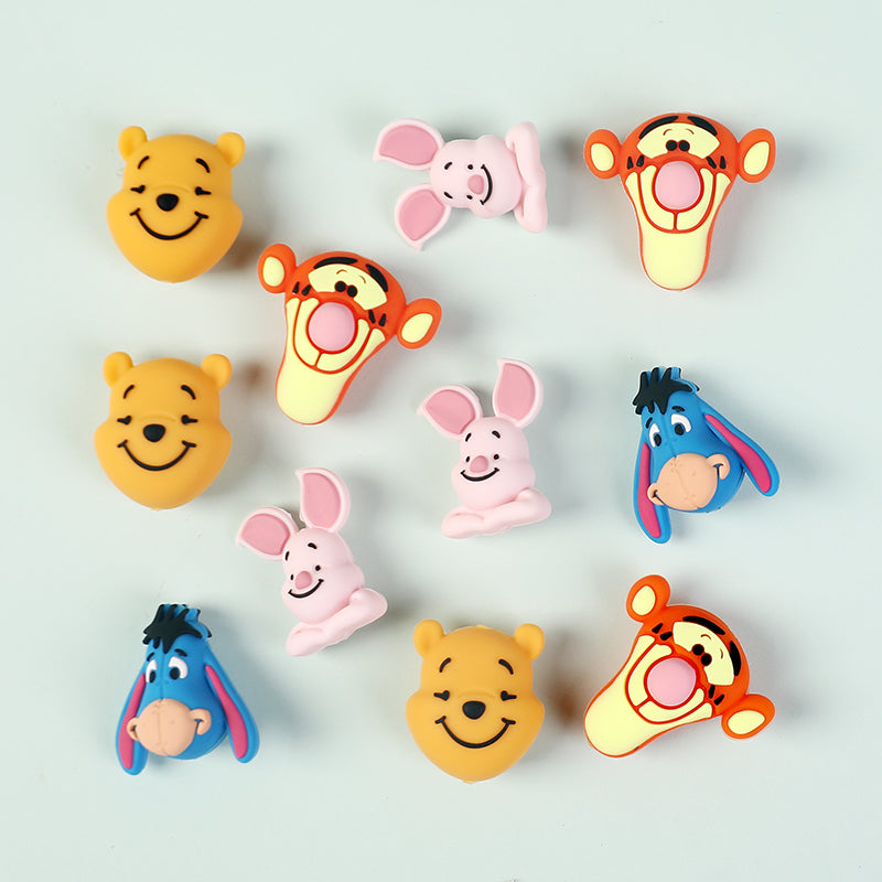 Silicone 3D Focal Beads Disney Character Avatar Smiling Face 20pcs 6