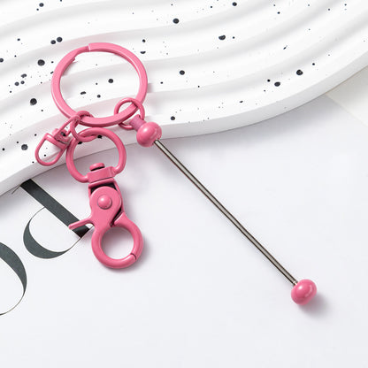 Beadable Gradient Color DIY Metal Keychain