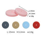25mm Silicone Beads Flat Coin Spacer Pastel Mix 50pcs 4