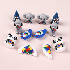 Silicone 3D Focal Beads Autism Pet Love Puzzle Pattern Puppies Panda 4