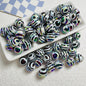 Zebra Stripe Acrylic Beads 16mm Printed UV Finish 10pcs 7