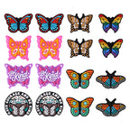 Silicone Focal Beads Butterfly Be Kind Always Purple Phrase Detail 8