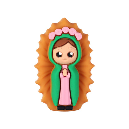 Silicone 3D Focal Beads Jesus Church Nun Virgin Mary Holding Lamb 20pcs 13