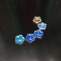 Czech Glass Beads Petals Pentagonal Plum Blossom 14mm Sky Blue 100pcs 6