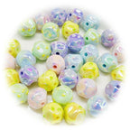 UV Finish Dot Acrylic Beads 16mm Pastel Colors 10pcs 5