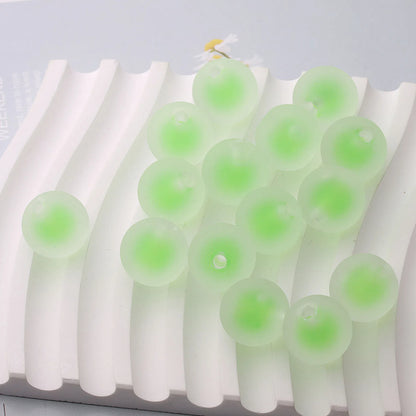 Rubberized Matte Acrylic Beads 16mm Frosted Colorful Core 50pcs 11