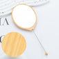 Beadable Plastic Mirrors Oval Wood Pattern