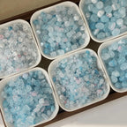 Imitation Jade Glacier Blue Acrylic Beads Smooth Nature Shapes 10g