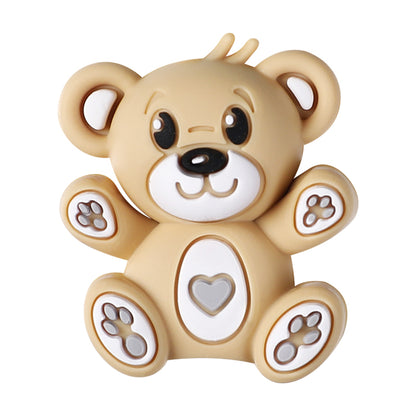 Silicone 3D Focal Beads Hug Bear Outstretched Arms 20pcs 12