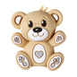 Silicone 3D Focal Beads Hug Bear Outstretched Arms 20pcs 12