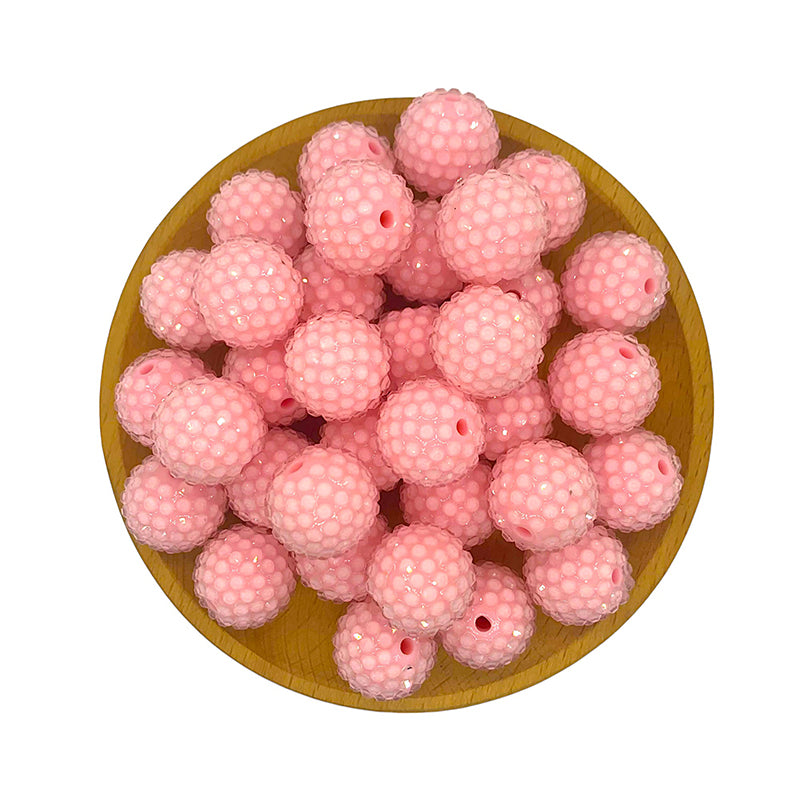 Bubblegum Round Rhinestone Beads 20mm Acrylic Transparent 50pcs 13