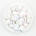 Cute Dog Acrylic Focal Beads 22mm 10pcs - White